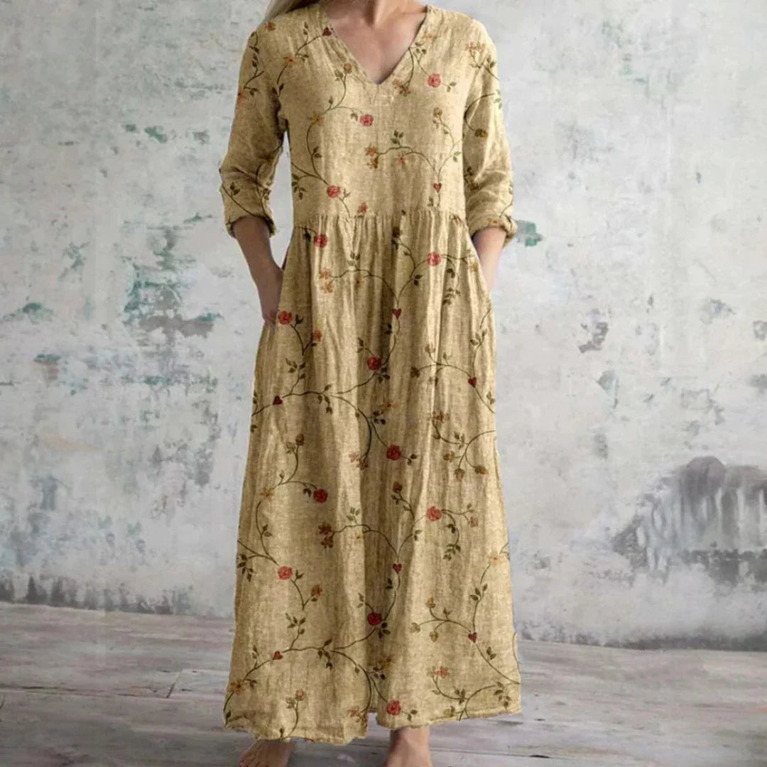 Romy | Bohemisk Blommig Robe
